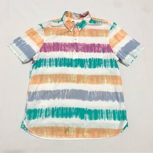 Chubbies Men’s Open Air Multicolor Striped Polo Short Sleeve Shirt